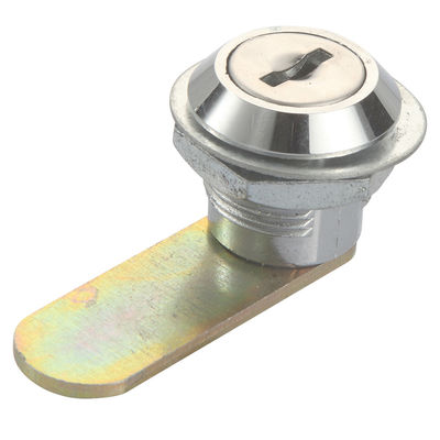 Metal Cabinet Door Cam Lock Height 17mm Bright Chrome Plating