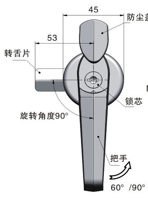 Zinc Die Casting Garage Door Security Locks Industrial Base Lock